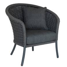 Alexander Rose Cordial Curved Top Lounge Chair - Grey - Charcoal
