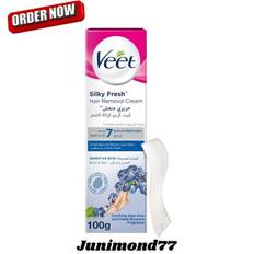 Veet silky fresh hair removal cream for sensitive skin body & legs100g uk-seller