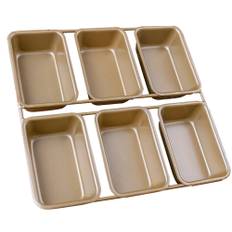 6 grids cake mold bread baking tray loaf pan nonstick mini oven
