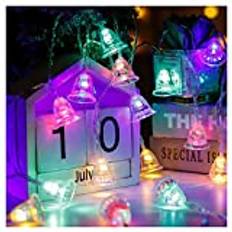 laoonl Christmas Bell String Lights - 20 LED Bell String Lights Battery Operated Indoor Xmas Lights for Bedroom Party Window Holiday Decoration