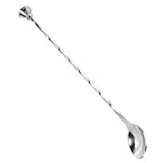 HOMSFOU Mixing Spoon Liquor Stirrer Beverage Sticks iced teaspoons Whiskey Spoon Drinks Stirrer Coffee Mixer Wand bar Spoon Prime Drink Mix Stirring Spoon Stainless Steel Handle Milk Tea