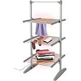 Aluminum Alloy 3-Tier Electric Heater Clothes Airer, 300w Save Energy  Electric Dryer Portable Drying Rack for Home Kitchen,Living