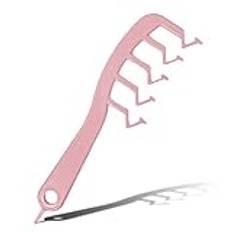kawehiop Z-shape Wide Tooth Professional Comb Volumizer Detangling Curly Combs Kids Hairstyling Barber Shop Tool Hairdressing Equipment, Pink