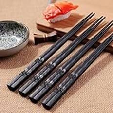Fiberglass Chopsticks Reusable Multi-Style Chopstick Set Japanese Chop Sticks Multipack Fancy Chopsticks Anti-Skid Design (22cm Japanese Hexagon)