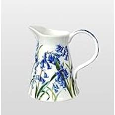 11cm Serving Jug by Heritage - Porcelain Pitcher Jug with Unique Bluebell Design - Perfect Kitchen Jug for Water Milk Cream Gravy Sauce or Custard - Great Housewarming or Moving Gift