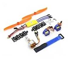 LSFWJP Replaceable A2212 2212 2200KV 1400KV 1000KV Brushless Motor 30A 40A / 40A BLheli ESC SG90 9G Micro Servo for RC Fixed Wing Plane Helicopter Drone accessories (Color : 2212 2200KV 30A ESC)
