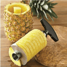 Stainless Steel Pineapple Slicer And Peeler - Effortlessly Cut And Core Pineapples For Perfect Slices Every Time - Black