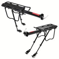 Bicycle Rear Bracket, Bicycle Seat Luggage Rack Holder Carrier For Luggage, Cargo, 90kg/190lb Load, Aluminum Alloy Adjustable Rack With Reflector For Cycling Camping Touring Sport
