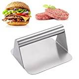 1pc Smash Burger Press, Bacon Press for Griddle, Round Cast Iron Grill  Press for Flat Top Grill, Rectangular Hamburger Smasher for Griddle, Food  Meat