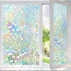 1pc-static-free Glass 3d Decorative Film Colorful Sunshade Heat-insulating Sunscreen Bathroom Anti-peeping Window Film 45cm*1m/2m/3m - 45*200cm