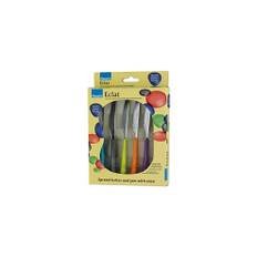 Eclat Accessories Primary Kaleidoscope Butter Knives Set, Multi-Colour, Set of 6