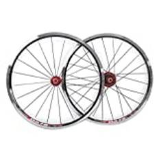 ABOVEHILL Foldable Bike Wheels 20 Inch 406/451 BMX V Brake Wheels For MTB Bicycle 20/24 Holes Rim Quick Release Hub 100/130mm 7/8/9/10/11 Speed Cassette 1442g (Color : Black, Size : 406) (Red 406)