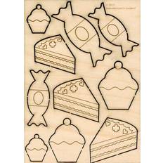 Laser cut plywood shapes/stencils-cakes,cupcakes & sweets–blanks embellishments