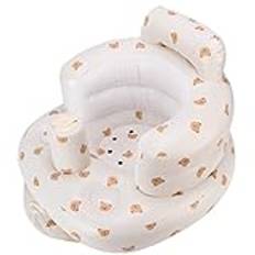 Blow Up Baby Chair, Inflatable Baby Seat, Baby Sit Up Chair Multifunctional Baby Blow Up Chair Baby Inflatable Seat for Baby Eating Dinner Chair(Bear head pattern)