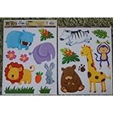 e-baby-store Jungle Animal Wall, Furniture Stickers For Nursery, Childrens, Baby, Childs, Kids, Boys, Girls, Bedroom, Playroom. Decals, Stickarounds, Murals, Wallpaper, Adhesives.