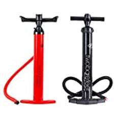 Two Bare Feet Manual Inflatable SUP Paddleboard Pump - Dual Action High Pressure Hand Pump for Paddleboards and Inflatables (HP8, Red)