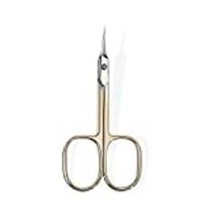 BNG Cuticle Scissors Professional Sharp Curved Cuticle Nail Scissors for Women Men, Stainless Steel Cuticle Nipper Nails Remover Scissors, Pedicure Manicure Nail Art Tool, Gold