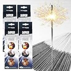 15cm (6") Hand-held Sparklers for Indoor or Outdoor Use | Super Sparkler Pack | Sparklers For Cakes & Cocktails | Great for Birthdays, Christmas, New Year, Weddings and More (160)