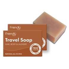 Friendly soap travel soap 95g hair, body & laundry pack of 2