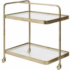 NORDAL Gold and Glass Trolley Table