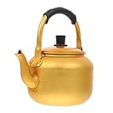 Metal Tea Water Pitcher Aluminum Tea Kettle Makgeolli Teapot Anti- Leak Vinegar Milk Diffuser Bottle for Traditional Rice Wine Dongdongju Soup or Any Drinks (1L) Kitchen Water Teapot