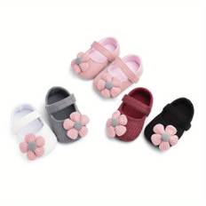 Infant Baby Boys Girls Slippers Cozy Fleece Soft Warm Shoes Newborn Crib Shoes - Pink - 4.5