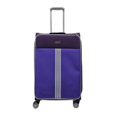 Infinity Leather Unisex Lightweight Cabin Suitcases 4 Wheel Luggage Travel Bag - Purple - Size Large