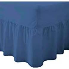 R&Z Luxuary Plain Polycotton Fitted Valance Sheet SIngle, DOuble, King, Super King (Mid Blue, 4Ft)