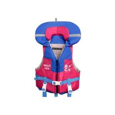 (23018blue red, for 35 to 85 lbs) Child Life Jacket Kid Swim Trainer Life Vest PFD with Head Supportive Swimsuit