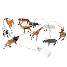 SOLUSTRE Animal Shaped LED String Light Safari Jungle Animal Night Lamp Battery Powered Fairy Light for Indoor Outdoor Forest Theme Party Favors