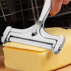 1pc Cheese Slicer With Adjustable Thickness - silvery