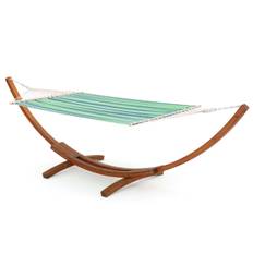 Weston Outdoor Hammock w/ Wooden Base - Cream