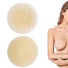 oos Invisible Lifting Upright Breathable Comfortable Nipples, Reusable Silicone Nipple Covers for Women, Invisible Breast Sticker With Travel Case (Nude,E cups 3.93 inch)