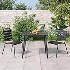 Chaduof 3 Piece Garden Dining Set Anthracite Steel,Patio Dining Sets,Table Chairs Outdoor,Garden Furniture,Garden Dining Set(SPU:3187987)