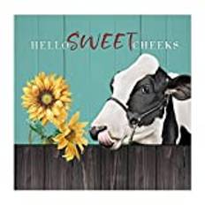 Farm Animals Family Home Decor Wall Decals Hello Sweet Cheeks Reusable Wall Stickers for School Bedroom Kitchen Outdoors Vinyl