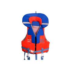 (23018blue orange, for 35 to 85 lbs) Child Life Jacket Kid Swim Trainer Life Vest PFD with Head Supportive Swimsuit