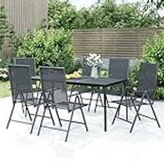 NITCA Garden Dining Set,Patio Dining Set, Garden Furniture Set Dining Table and Chairs, Dining Furniture,for Garden, Patio, Terrace, Alfresco Dining,Steel, 7 Piece Tipo 2