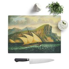 Felucca off Gibraltar by Thomas Chambers Chopping Board (39.0 H x 28.5 W x 0.4 D cm)