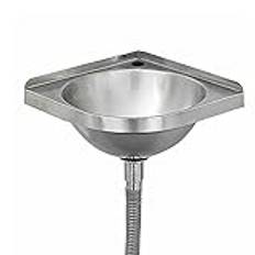 Stainless Steel Sink, Small Single Bowl Sink, 11.4-inch Round Corner Sink, Suitable for Bathroom Balcony Garden Garage