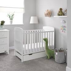 Obaby Grace Baby Cot Bed & Drawer - White