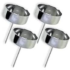 MIJOMA Set of 4 Tea Light Candle Holders - Metal Advent Candle Holder for Advent Wreath and Table Arrangements, with 5 cm Long Spike, Diameter 40 mm, for Christmas, Weddings and Anniversary Parties