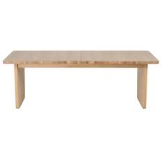 Vaud Dining Table 90x220/320 cm, Light Lacquered Oak