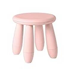 kawehiop Children Plastic Short Stool Shoes Changing Indoor Sofa Seat Thickened Kindergarten Bench Non-Slide Kids Furniture, Light Pink