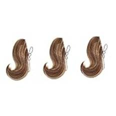 HOMSFOU 3pcs Ponytail Barrette Clip in Ponytail Braided Hair Clips for Women Wavy Wig Braided Wig Synthetic Hair Extension Miss European and American Hair Accessories High Temperature Wire
