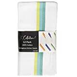 12 Herringbone Tea Towels 100% Cotton Lint Free Kitchen Dish Towels 50cm x  70cm