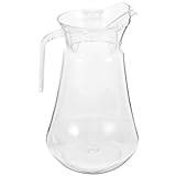 NETANY 50oz Water Carafe with Flip Top Lid, Clear Plastic Pitcher for Iced  Tea, Juice, Lemonade, Milk, Cold Brew, Mimosa Bar - Juice Containers with