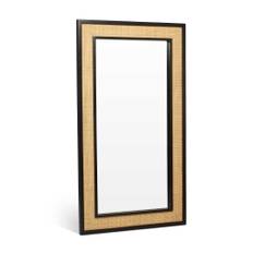 Venti Mango Wood and Cane Large 160cm Floor Mirror | Roseland