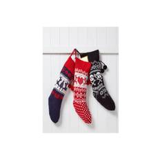 Christmas Shop Knitted Christmas Stocking CS045  One Size Size: One Si