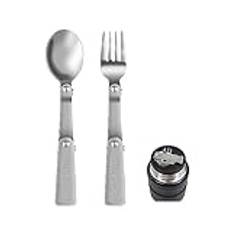 KLOWOAH Replacement Spoon and Dinner Forks Compatible with Thermos Food Jar 16 Oz,BPA free (1 Spoon,1 Dinner Forks)