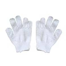 1 Pair Skin Exfoliating Towels for Shower Exfoliating Gloves Face Exfoliating Shower Gloves Sauna Scrubber Mitt Shower Mitten Kids Gloves Moisturizing White Sand Child